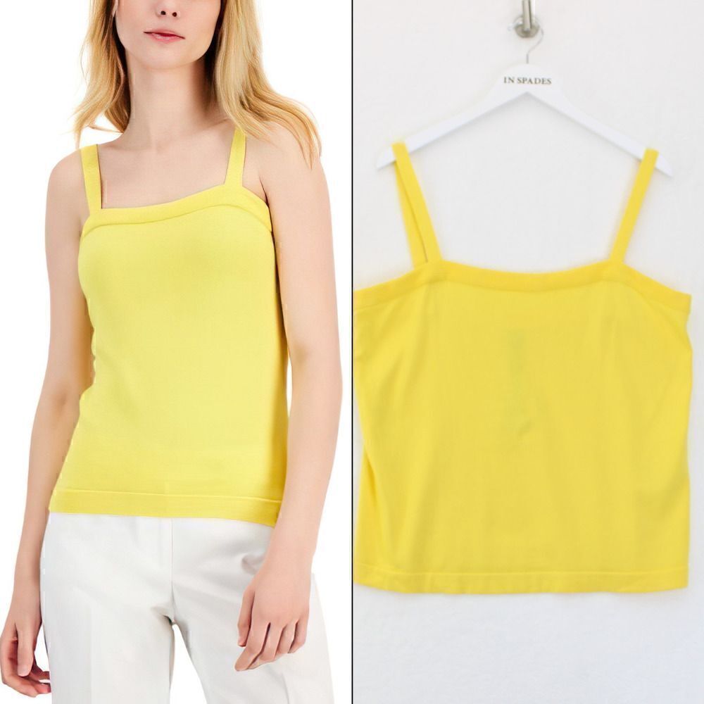 Anne Kleinsleeveless Sweater Tank Top Brightdaffodil